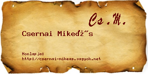 Csernai Mikeás névjegykártya